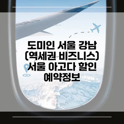도미인 서울 강남 (역세권 비즈니스) 서울 아고다 할인 예약정보