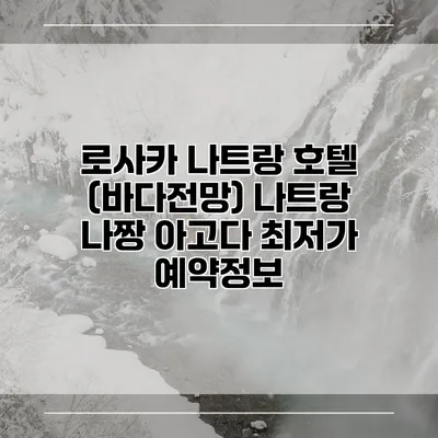 로사카 나트랑 호텔 (바다전망) 나트랑 나짱 아고다 최저가 예약정보