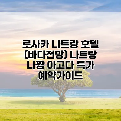 로사카 나트랑 호텔 (바다전망) 나트랑 나짱 아고다 특가 예약가이드