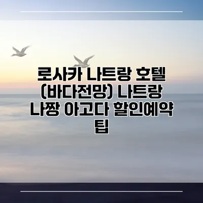 로사카 나트랑 호텔 (바다전망) 나트랑 나짱 아고다 할인예약 팁
