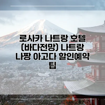 로사카 나트랑 호텔 (바다전망) 나트랑 나짱 아고다 할인예약 팁