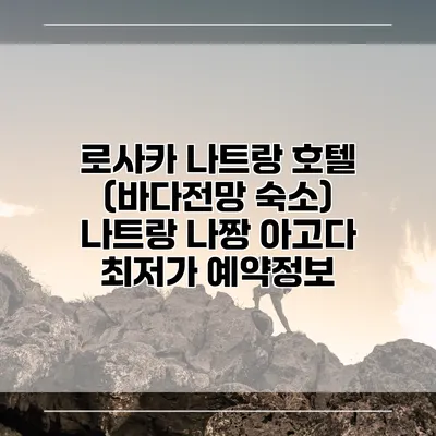 로사카 나트랑 호텔 (바다전망 숙소) 나트랑 나짱 아고다 최저가 예약정보