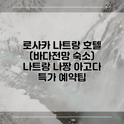 로사카 나트랑 호텔 (바다전망 숙소) 나트랑 나짱 아고다 특가 예약팁