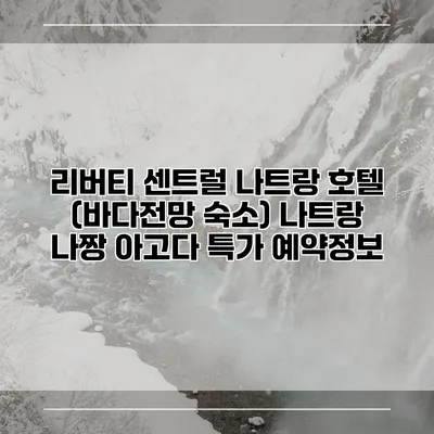 리버티 센트럴 나트랑 호텔 (바다전망 숙소) 나트랑 나짱 아고다 특가 예약정보