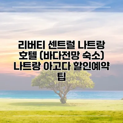 리버티 센트럴 나트랑 호텔 (바다전망 숙소) 나트랑 아고다 할인예약 팁