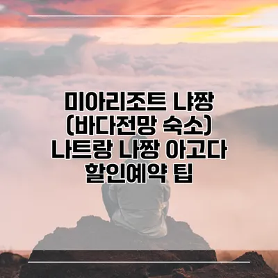 미아리조트 냐짱 (바다전망 숙소) 나트랑 나짱 아고다 할인예약 팁