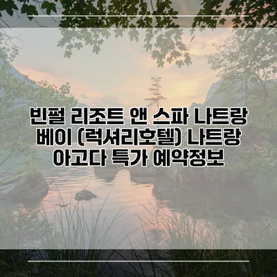빈펄 리조트 앤 스파 나트랑 베이 (럭셔리호텔) 나트랑 아고다 특가 예약정보