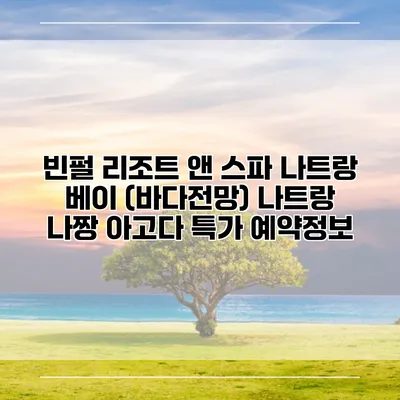 빈펄 리조트 앤 스파 나트랑 베이 (바다전망) 나트랑 나짱 아고다 특가 예약정보