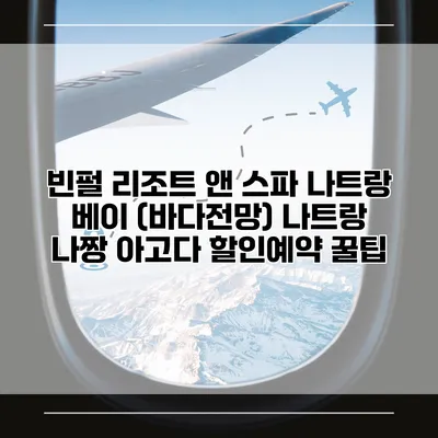 빈펄 리조트 앤 스파 나트랑 베이 (바다전망) 나트랑 나짱 아고다 할인예약 꿀팁