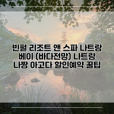 빈펄 리조트 앤 스파 나트랑 베이 (바다전망) 나트랑 나짱 아고다 할인예약 꿀팁