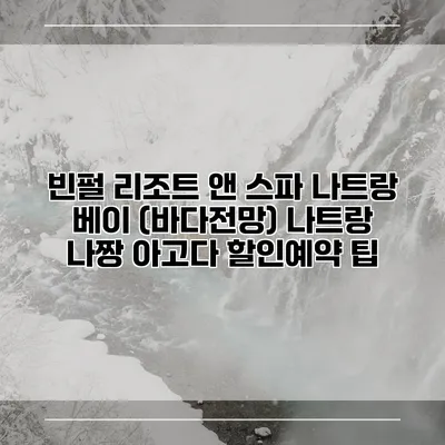 빈펄 리조트 앤 스파 나트랑 베이 (바다전망) 나트랑 나짱 아고다 할인예약 팁