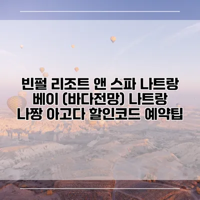 빈펄 리조트 앤 스파 나트랑 베이 (바다전망) 나트랑 나짱 아고다 할인코드 예약팁