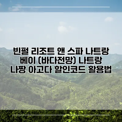 빈펄 리조트 앤 스파 나트랑 베이 (바다전망) 나트랑 나짱 아고다 할인코드 활용법