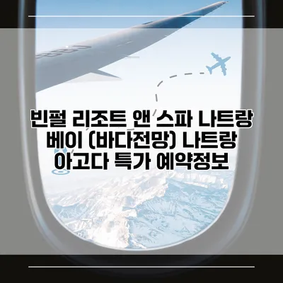 빈펄 리조트 앤 스파 나트랑 베이 (바다전망) 나트랑 아고다 특가 예약정보