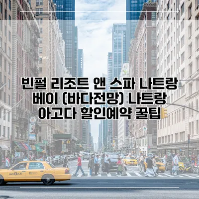 빈펄 리조트 앤 스파 나트랑 베이 (바다전망) 나트랑 아고다 할인예약 꿀팁