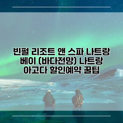 빈펄 리조트 앤 스파 나트랑 베이 (바다전망) 나트랑 아고다 할인예약 꿀팁