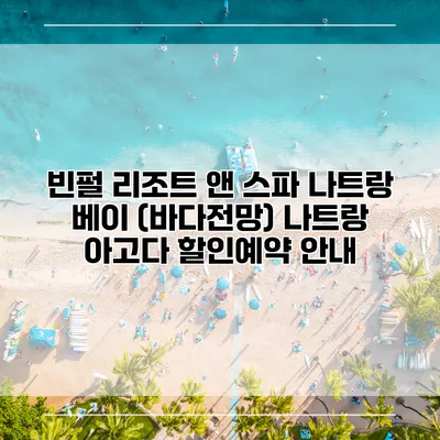 빈펄 리조트 앤 스파 나트랑 베이 (바다전망) 나트랑 아고다 할인예약 안내