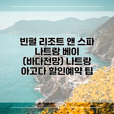 빈펄 리조트 앤 스파 나트랑 베이 (바다전망) 나트랑 아고다 할인예약 팁
