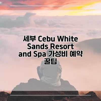 세부 Cebu White Sands Resort and Spa 가성비 예약 꿀팁