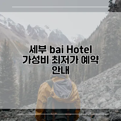 세부 bai Hotel 가성비 최저가 예약 안내