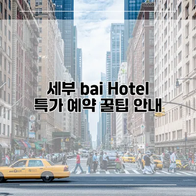 세부 bai Hotel 특가 예약 꿀팁 안내