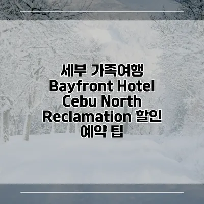 세부 가족여행 Bayfront Hotel Cebu North Reclamation 할인 예약 팁