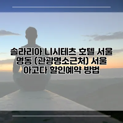 솔라리아 니시테츠 호텔 서울 명동 (관광명소근처) 서울 아고다 할인예약 방법