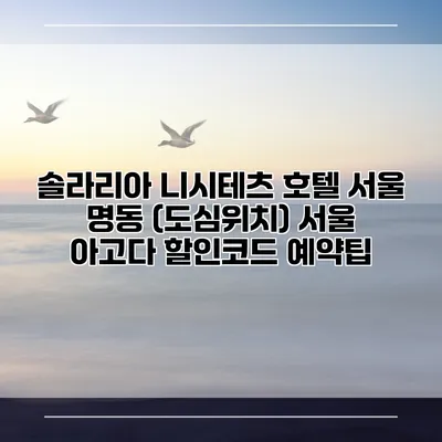 솔라리아 니시테츠 호텔 서울 명동 (도심위치) 서울 아고다 할인코드 예약팁