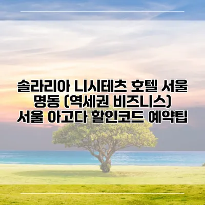 솔라리아 니시테츠 호텔 서울 명동 (역세권 비즈니스) 서울 아고다 할인코드 예약팁