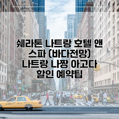 쉐라톤 나트랑 호텔 앤 스파 (바다전망) 나트랑 나짱 아고다 할인 예약팁