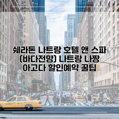 쉐라톤 나트랑 호텔 앤 스파 (바다전망) 나트랑 나짱 아고다 할인예약 꿀팁