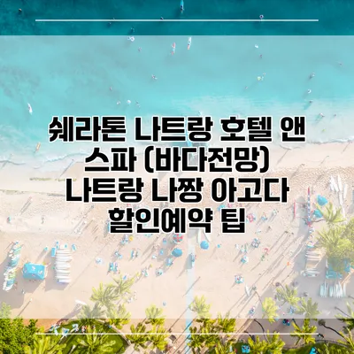 쉐라톤 나트랑 호텔 앤 스파 (바다전망) 나트랑 나짱 아고다 할인예약 팁