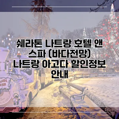 쉐라톤 나트랑 호텔 앤 스파 (바다전망) 나트랑 아고다 할인정보 안내