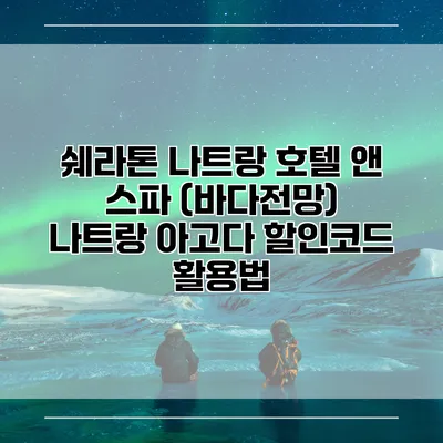 쉐라톤 나트랑 호텔 앤 스파 (바다전망) 나트랑 아고다 할인코드 활용법