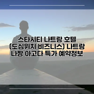 스타시티 나트랑 호텔 (도심위치 비즈니스) 나트랑 나짱 아고다 특가 예약정보