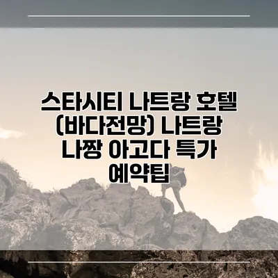 스타시티 나트랑 호텔 (바다전망) 나트랑 나짱 아고다 특가 예약팁