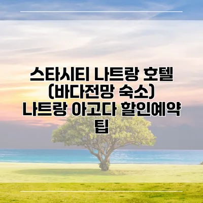 스타시티 나트랑 호텔 (바다전망 숙소) 나트랑 아고다 할인예약 팁
