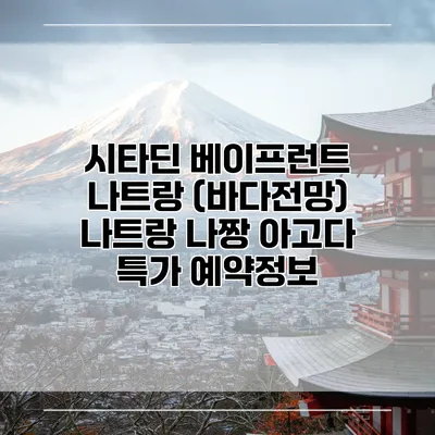 시타딘 베이프런트 나트랑 (바다전망) 나트랑 나짱 아고다 특가 예약정보