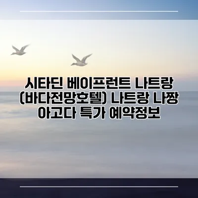시타딘 베이프런트 나트랑 (바다전망호텔) 나트랑 나짱 아고다 특가 예약정보