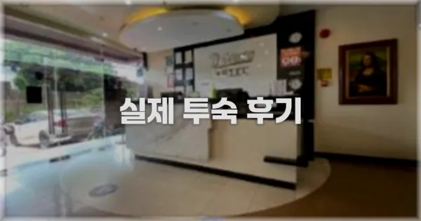 💬 실제 투숙 후기