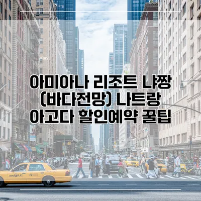 아미아나 리조트 냐짱 (바다전망) 나트랑 아고다 할인예약 꿀팁