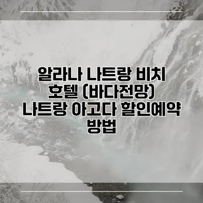 알라나 나트랑 비치 호텔 (바다전망) 나트랑 아고다 할인예약 방법