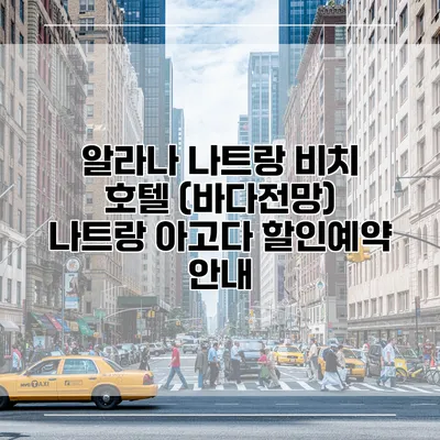 알라나 나트랑 비치 호텔 (바다전망) 나트랑 아고다 할인예약 안내