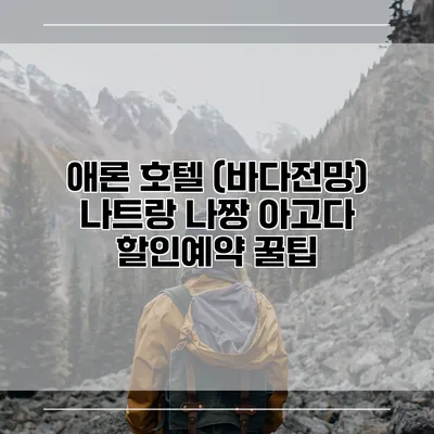 애론 호텔 (바다전망) 나트랑 나짱 아고다 할인예약 꿀팁