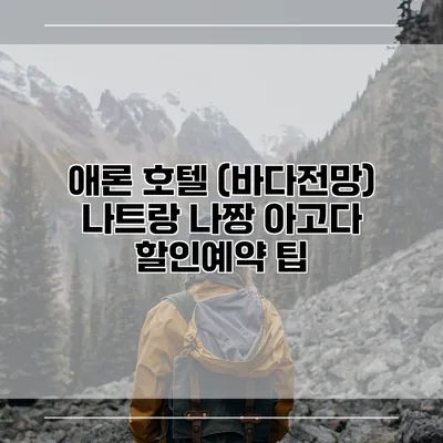 애론 호텔 (바다전망) 나트랑 나짱 아고다 할인예약 팁