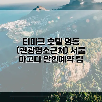 티마크 호텔 명동 (관광명소근처) 서울 아고다 할인예약 팁