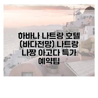 하바나 나트랑 호텔 (바다전망) 나트랑 나짱 아고다 특가 예약팁