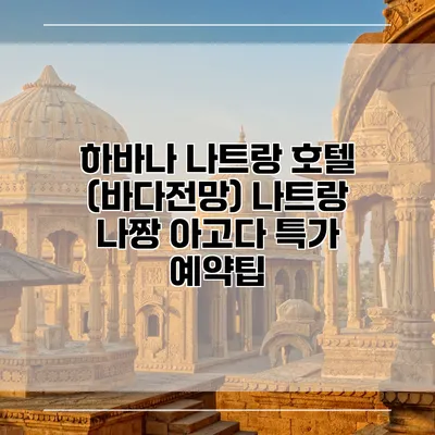 하바나 나트랑 호텔 (바다전망) 나트랑 나짱 아고다 특가 예약팁
