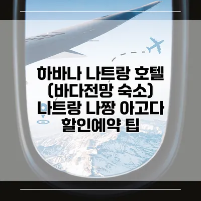 하바나 나트랑 호텔 (바다전망 숙소) 나트랑 나짱 아고다 할인예약 팁