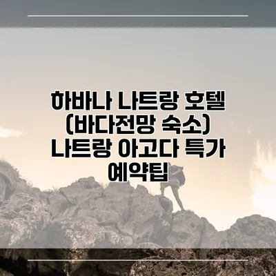 하바나 나트랑 호텔 (바다전망 숙소) 나트랑 아고다 특가 예약팁